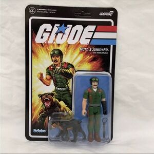 G.I. Joe Mutt & Junkyard Dog Handler Super7 Reaction 3.75” Figure New In Hand